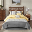 Madison Park Serene 7-Piece Fabric Embroidered Comforter Set in Yellow