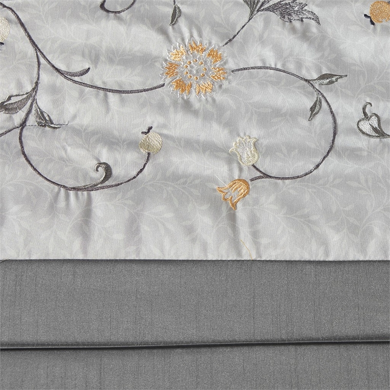 Madison Park Serene 7-Piece Fabric Embroidered Comforter Set in Yellow
