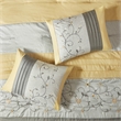Madison Park Serene 7-Piece Fabric Embroidered Comforter Set in Yellow