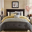 Madison Park Serene 7-Piece Fabric Embroidered Comforter Set in Yellow