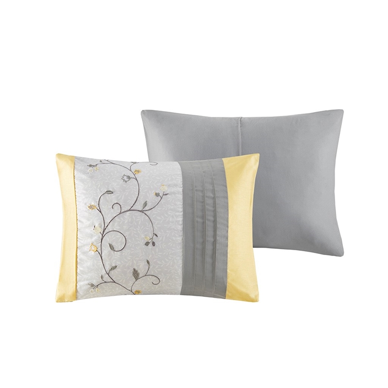 Madison Park Serene 7-Piece Fabric Embroidered Comforter Set in Yellow