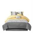 Madison Park Serene 7-Piece Fabric Embroidered Comforter Set in Yellow