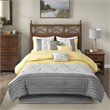 Madison Park Serene 7-Piece Fabric Embroidered Comforter Set - Yellow