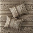 Madison Park Bellagio 7-Piece Jacquard Microfiber Comforter Set in Brown