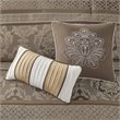 Madison Park Bellagio 7-Piece Jacquard Microfiber Comforter Set in Brown