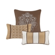 Madison Park Bellagio 7-Piece Polyester Jacquard Comforter Set in Brown