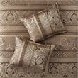 Madison Park Bellagio 7-Piece Polyester Jacquard Comforter Set in Brown