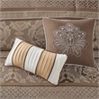 Madison Park Bellagio 7-Piece Polyester Jacquard Comforter Set in Brown