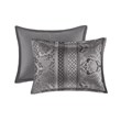 Madison Park Bellagio 7-Piece Polyester Jacquard Comforter Set in Gray