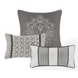 Madison Park Bellagio 7-Piece Polyester Jacquard Comforter Set in Gray