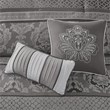 Madison Park Bellagio 7-Piece Polyester Jacquard Comforter Set in Gray