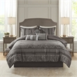 Madison Park Bellagio 7-Piece Polyester Jacquard Comforter Set - Gray