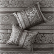 Madison Park Bellagio 7-Piece Polyester Jacquard Comforter Set - Gray