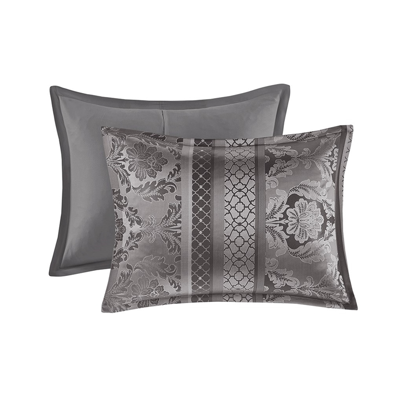 Madison Park Bellagio 7-Piece Polyester Jacquard Comforter Set - Gray