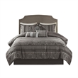 Madison Park Bellagio 7-Piece Polyester Jacquard Comforter Set - Gray