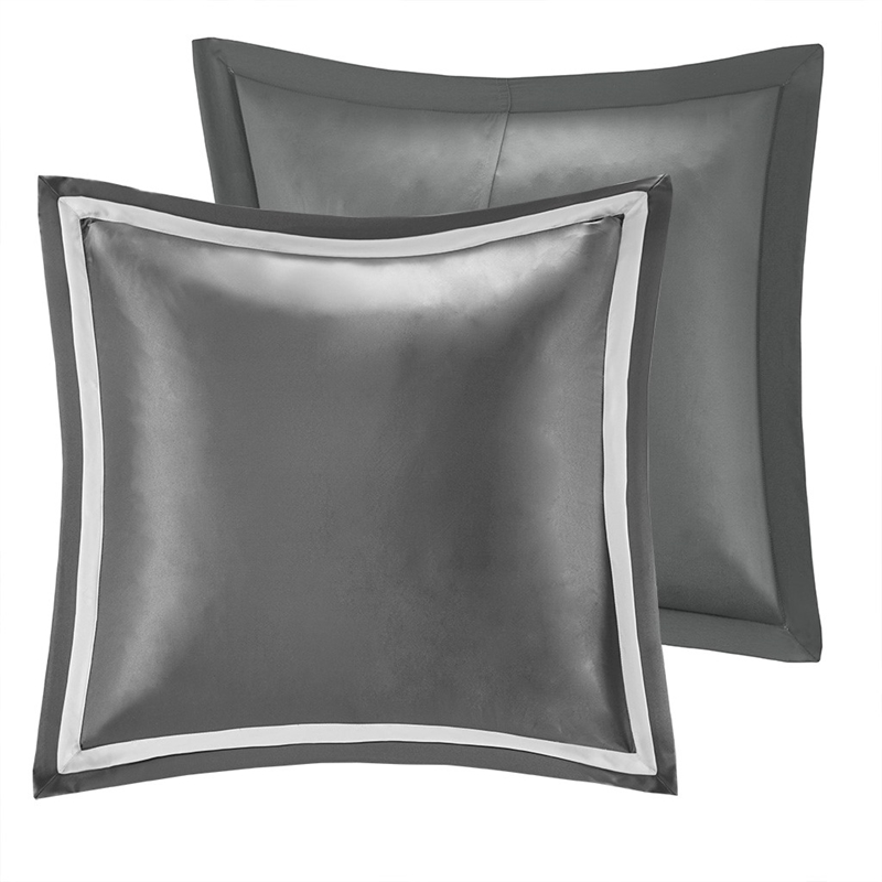 Madison Park Odette 8-Piece Polyester Jacquard Comforter Set in Silver