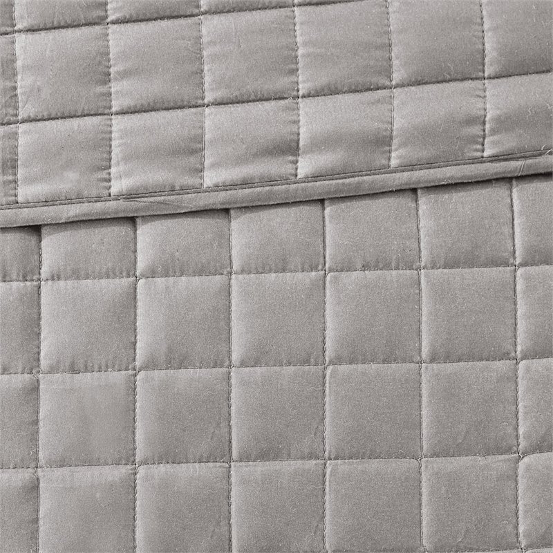 madison park heritage 8-piece polyester microfiber comforter set in gray