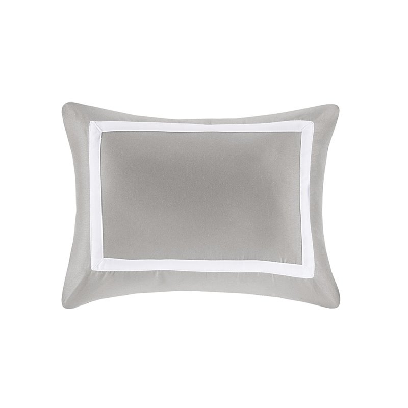 madison park heritage 8-piece polyester microfiber comforter set in gray
