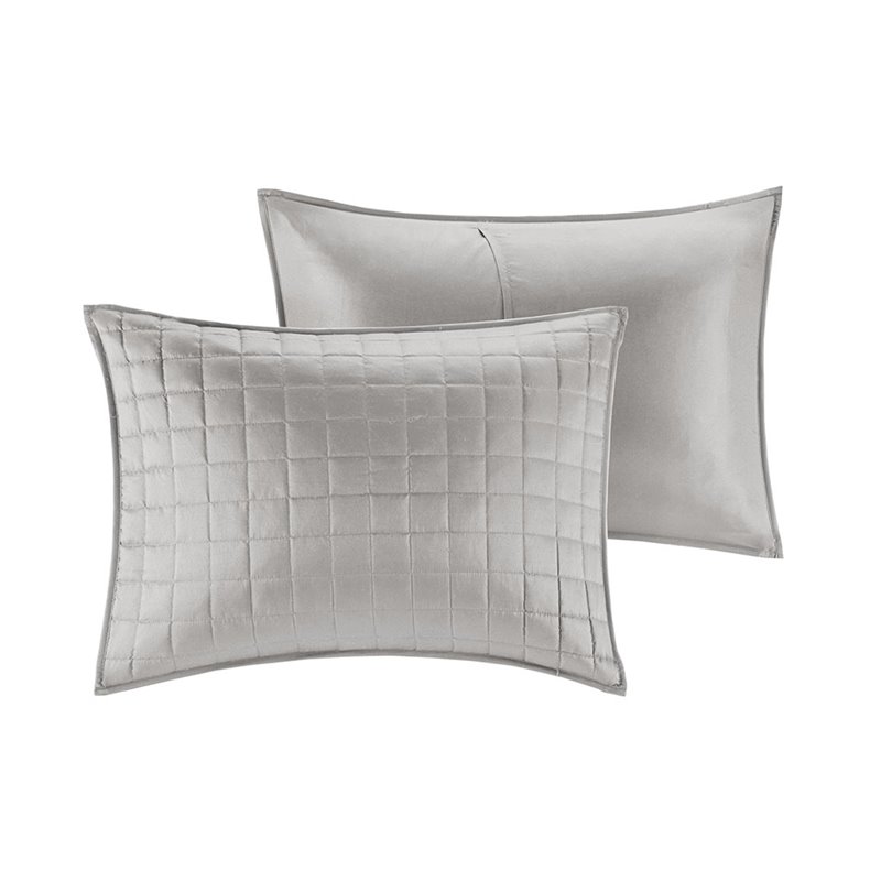 madison park heritage 8-piece polyester microfiber comforter set in gray