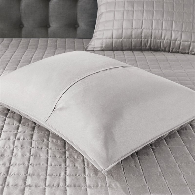 madison park heritage 8-piece polyester microfiber comforter set in gray
