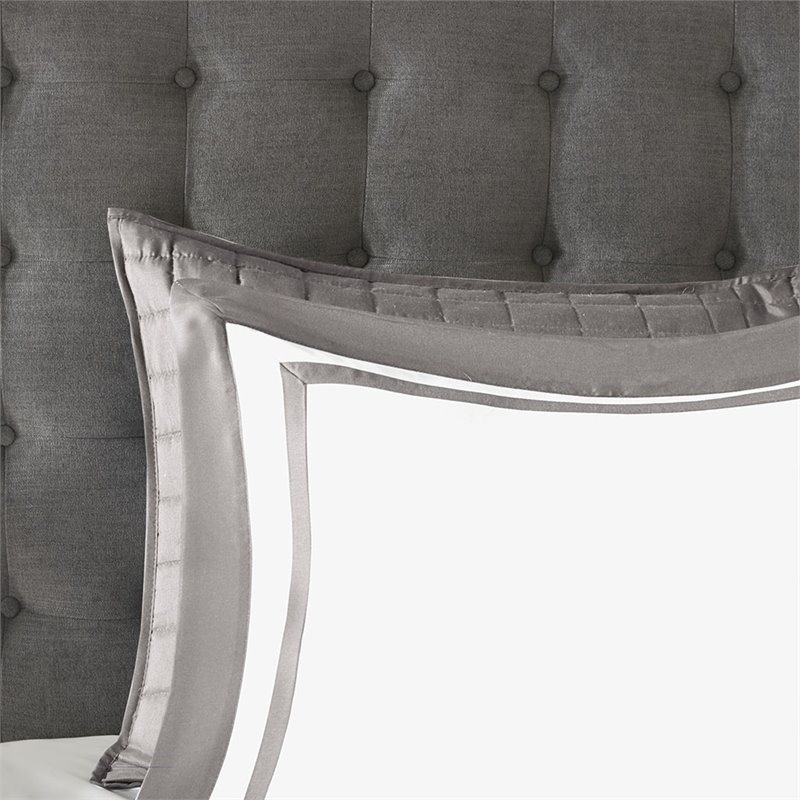 madison park heritage 8-piece polyester microfiber comforter set in gray