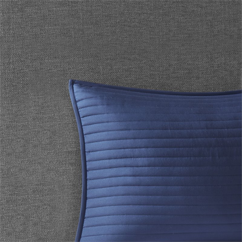 Madison Park Marina 8-Piece Microfiber Comforter and Coverlet Set in Blue