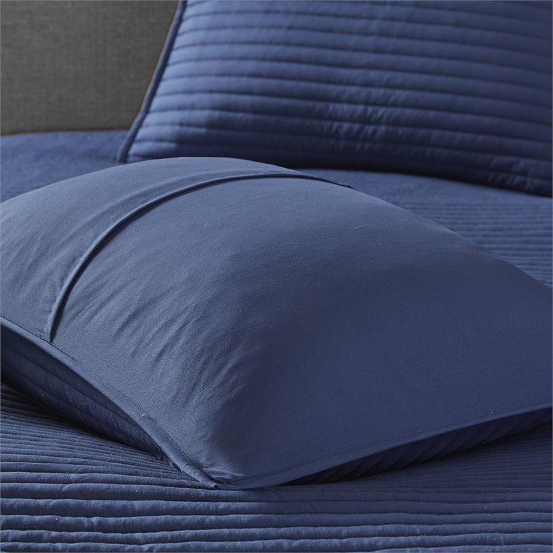 Madison Park Marina 8-Piece Microfiber Comforter and Coverlet Set in Blue