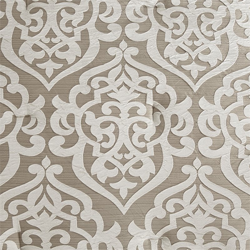 Madison Park Odette 8-Piece Polyester Jacquard Comforter Set in Tan