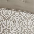 Madison Park Odette 8-Piece Polyester Jacquard Comforter Set in Tan
