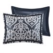 Madison Park Odette 8-Piece Polyester Jacquard Comforter Set in Navy