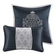 Madison Park Odette 8-Piece Polyester Jacquard Comforter Set in Navy