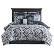 Madison Park Odette 8-Piece Polyester Jacquard Comforter Set in Navy