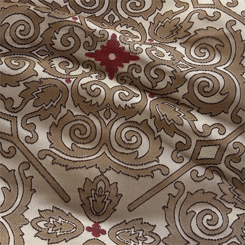Madison Park 7-Piece Polyester Jacquard Comforter Set with Embroidery in Red