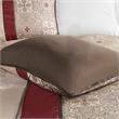 Madison Park 7-Piece Polyester Jacquard Comforter Set with Embroidery in Red