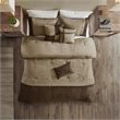 Madison Park Boone 7-Piece Polyester Microsuede Comforter Set in Brown
