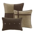 Madison Park Boone 7-Piece Polyester Microsuede Comforter Set in Brown
