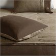 Madison Park Boone 7-Piece Polyester Microsuede Comforter Set in Brown