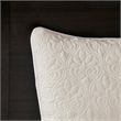 Madison Park Quebec Polyester Microfiber Bedspread Set in Cream