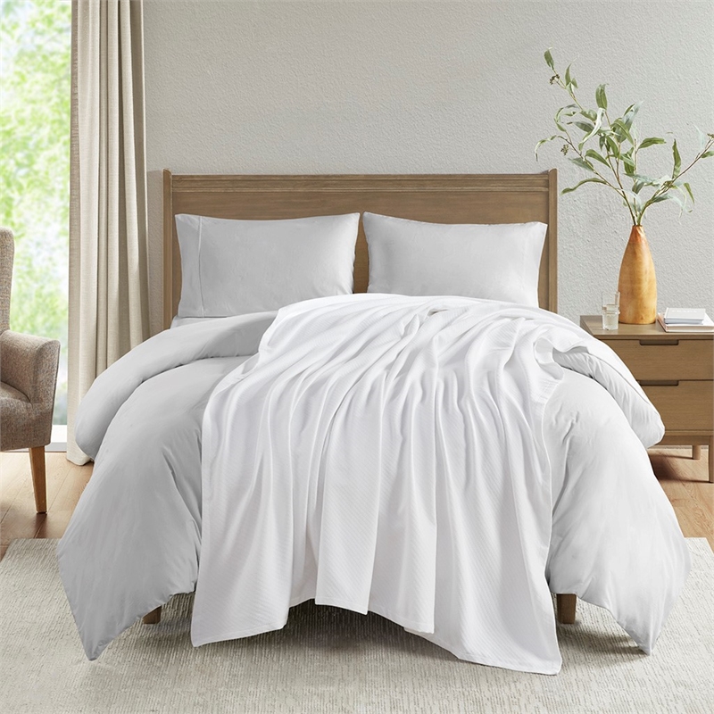 Madison Park Contemporary Cotton Blanket with 1