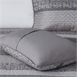 Madison Park Rhapsody 6-Piece Polyester Jacquard Reversible Coverlet Set in Gray