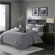 Madison Park Rhapsody 6-Piece Polyester Jacquard Reversible Coverlet Set in Gray
