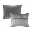 Madison Park Rhapsody 6-Piece Polyester Jacquard Reversible Coverlet Set in Gray