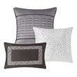 Madison Park Rhapsody 6-Piece Polyester Jacquard Reversible Coverlet Set in Gray