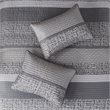 Madison Park Rhapsody 6-Piece Polyester Jacquard Reversible Coverlet Set in Gray