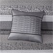 Madison Park Rhapsody 6-Piece Polyester Jacquard Reversible Coverlet Set in Gray