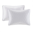 Madison Park Quebec 3-Piece Polyester Brushed Microfiber Bedspread Set in White