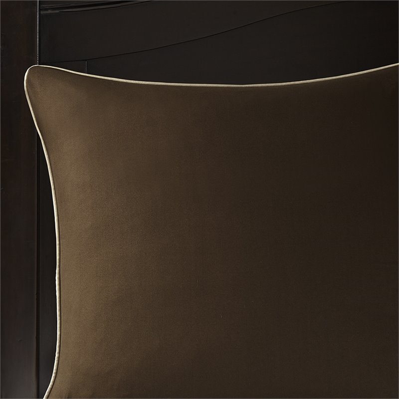 Madison Park Essentials Zara 16-Piece Polyester Jacquard Comforter Set in Brown