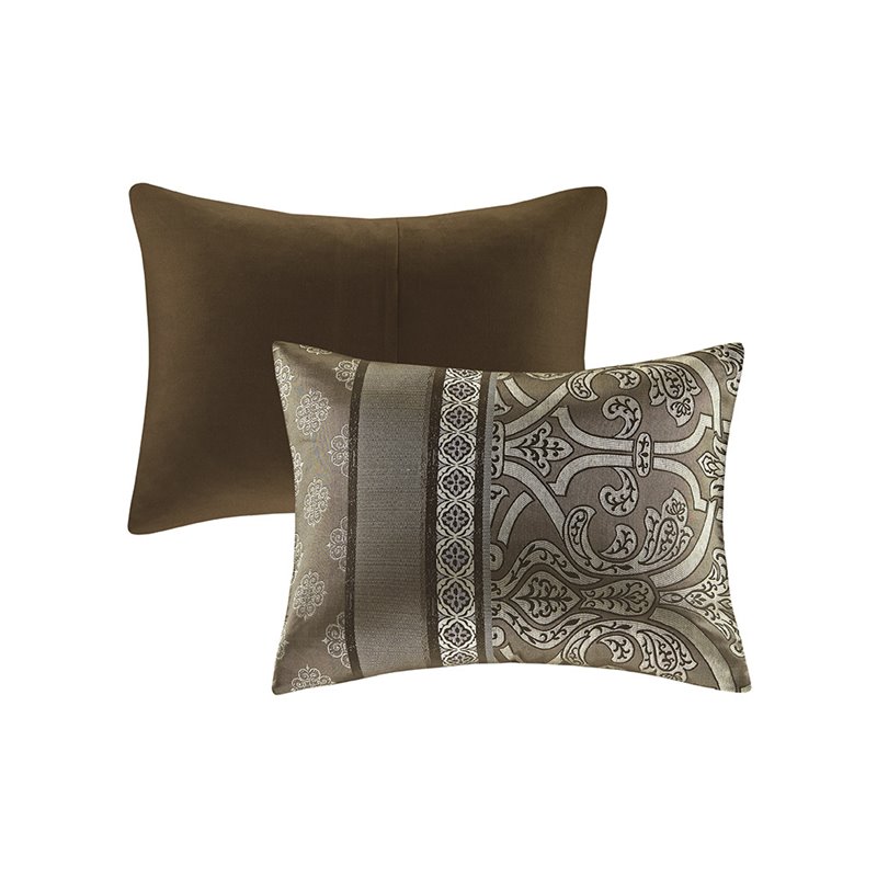 Madison Park Essentials Zara 16-Piece Polyester Jacquard Comforter Set in Brown