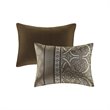 Madison Park Essentials Zara 16-Piece Polyester Jacquard Comforter Set in Brown