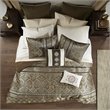 Madison Park Essentials Zara 16-Piece Polyester Jacquard Comforter Set in Brown